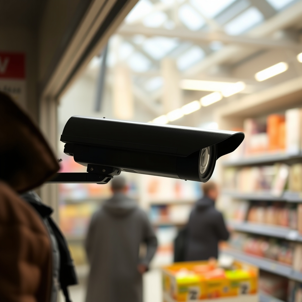 Vidéosurveillance de commerce (illustration)